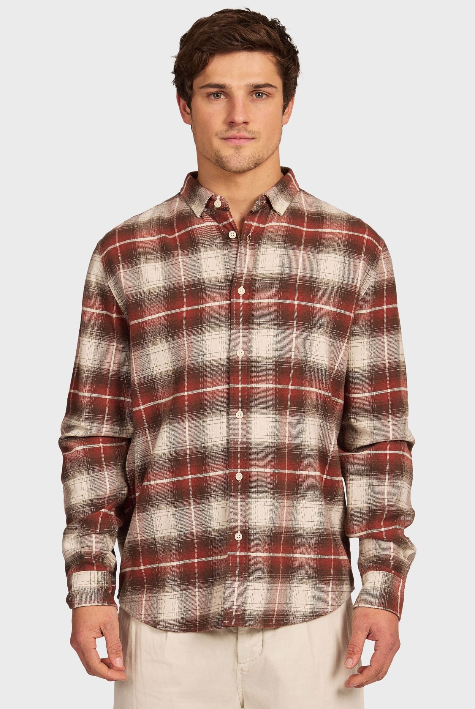 HARRYCHECKSHIRT-DUSTYCEDAR-B.jpg Harry Check Shirt - Image 1