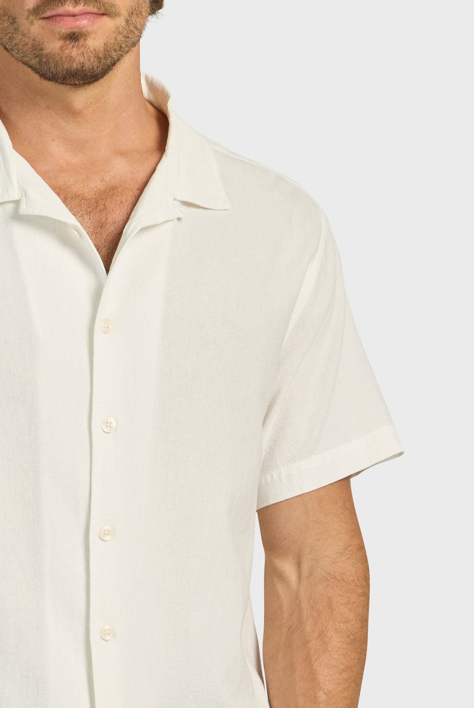 JEDSHIRT-WHITE-D_4845048d-d07e-425f-be17-9560cf7007e6.jpg Jed Short Sleeve Shirt - Image 1
