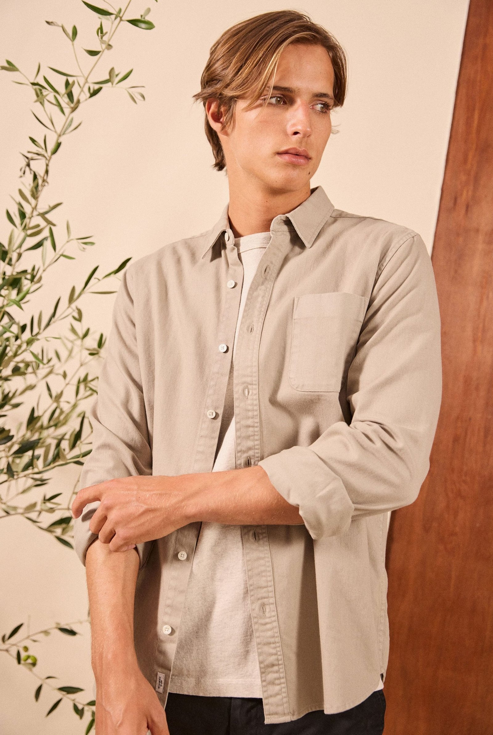 MCQueenTwillShirt-MilitarySage.jpg McQueen Twill Shirt - Image 1