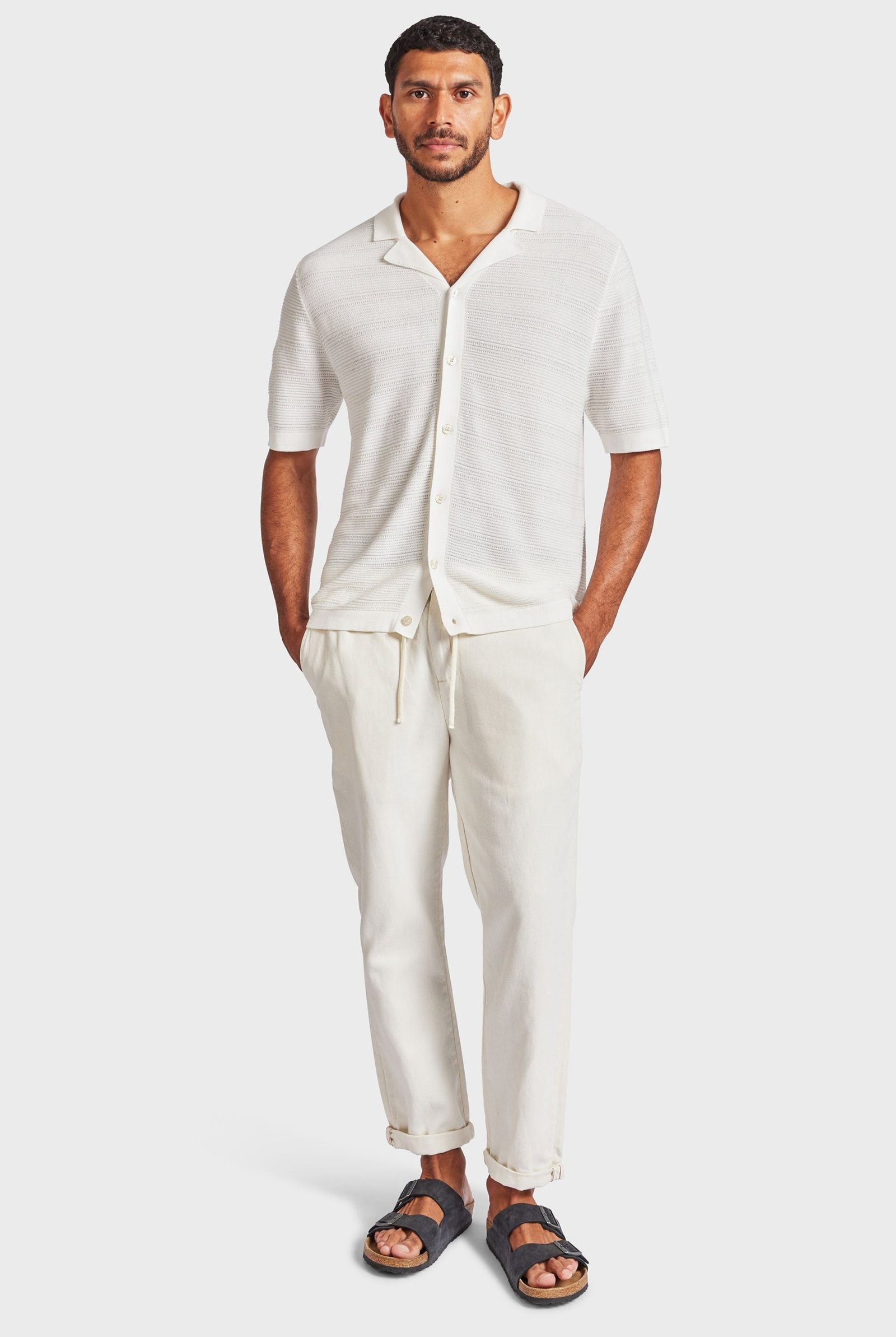 MONTEREYKNITPOLO-NATURAL-A.jpg Monterey Knit SS Shirt - Image 1