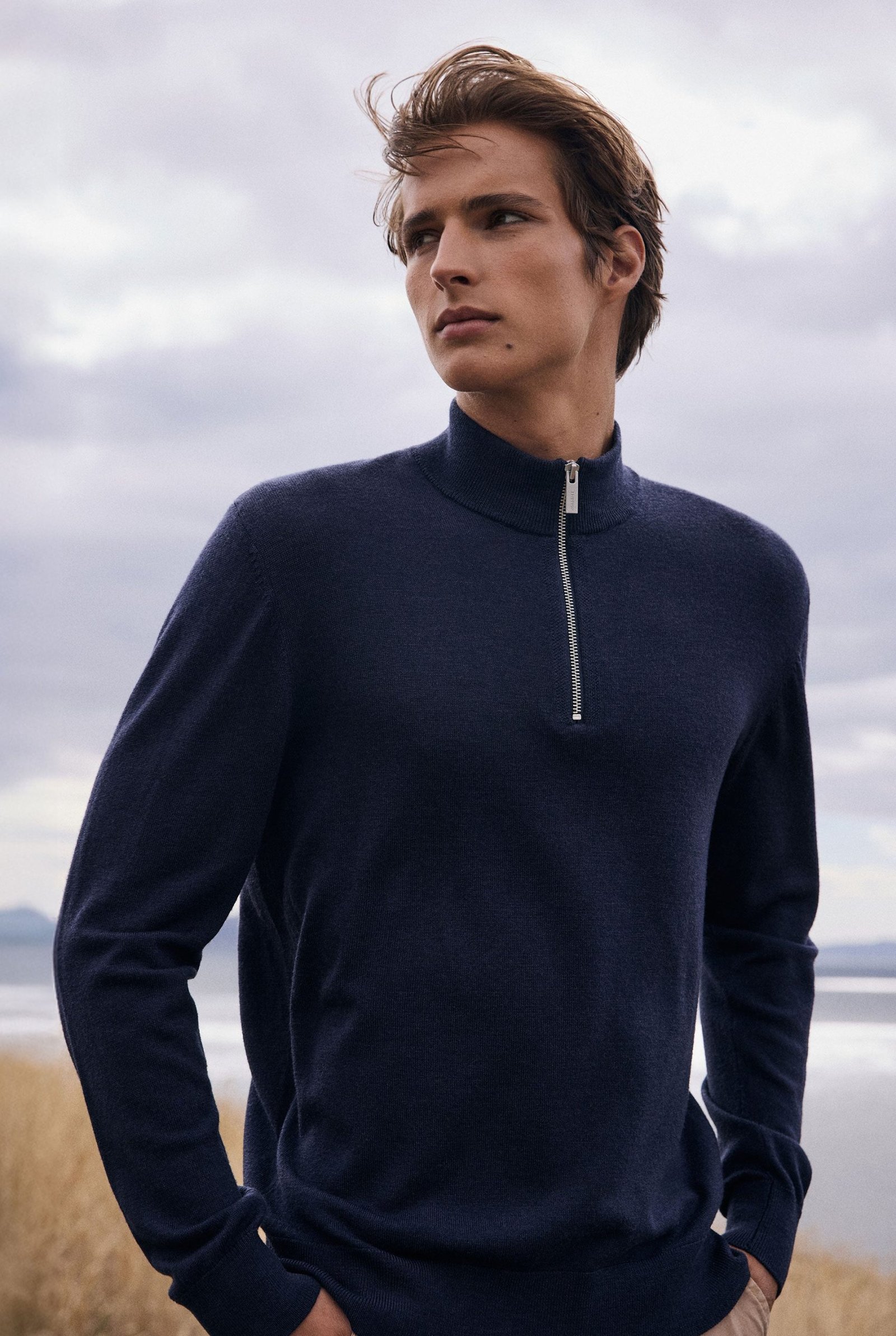 MerinoQuarterZip-Navy.jpg Academy Merino 1/4 Zip - Image 1