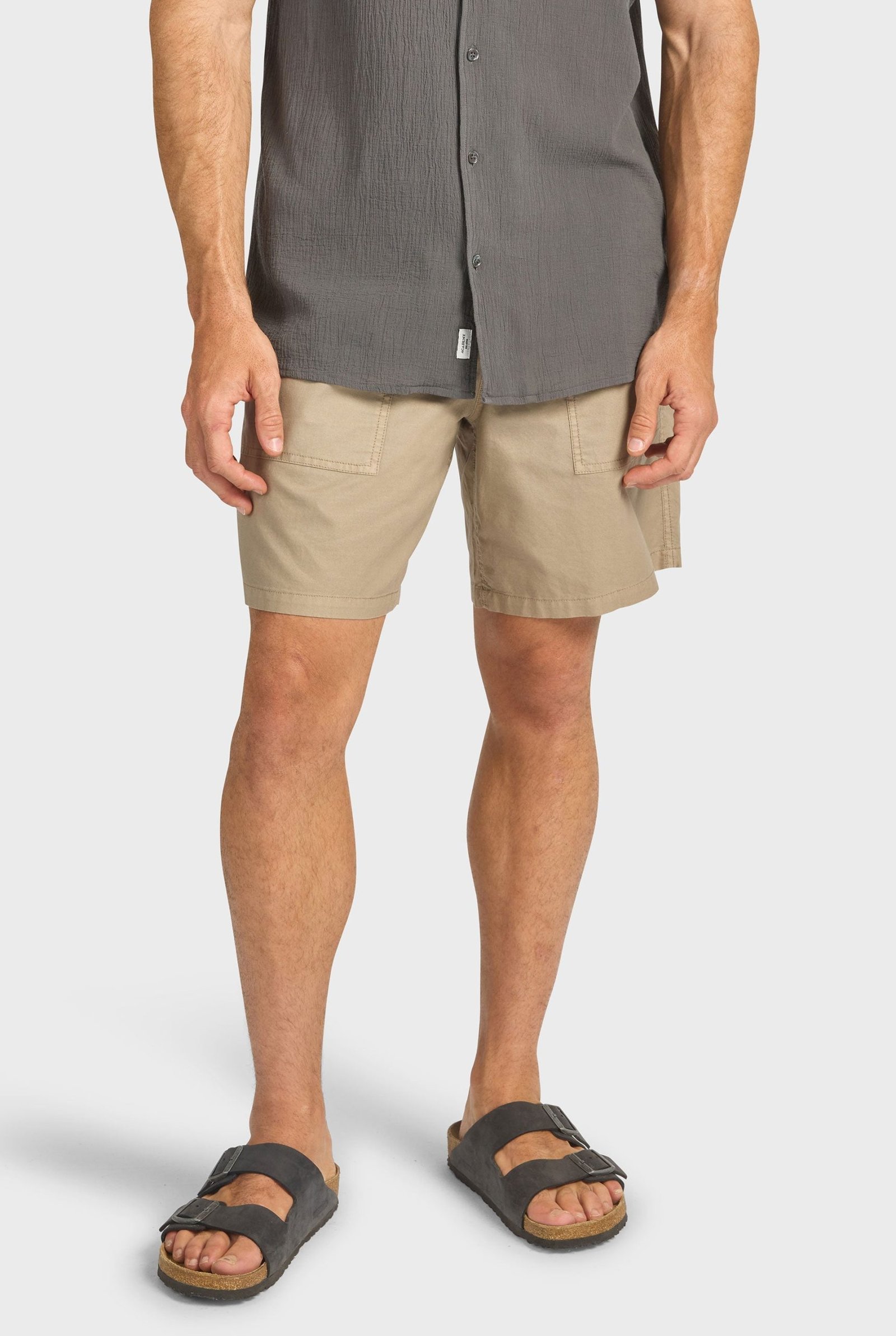OXFORDBEACHSHORT-SHADOWBEIGE-B.jpg Oxford Beach Short - Image 1
