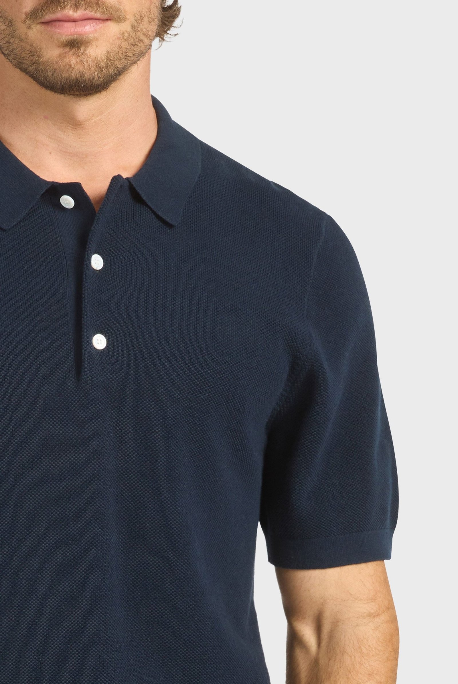 RILEYKNITPOLO-NAVY-D_88af0ddc-1fc0-4052-997c-e0e7d986f24e.jpg Riley Knit Polo - Image 1