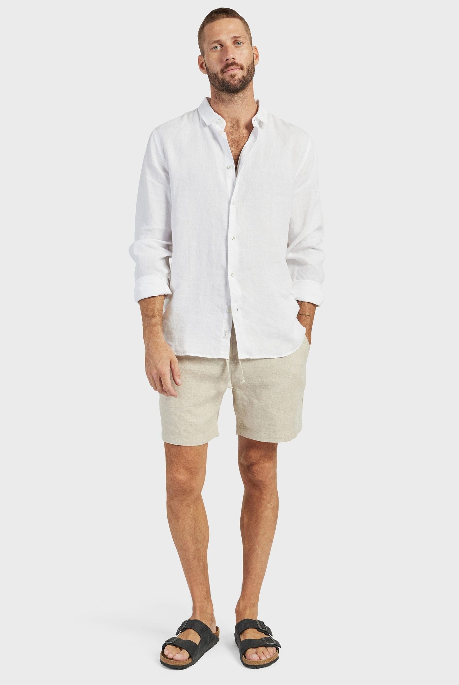 RIVIERALINENSHORT-OATMEAL-A_209d4c9e-ec07-4f27-93fe-d6079c482350.jpg Riviera Linen Short - Image 1