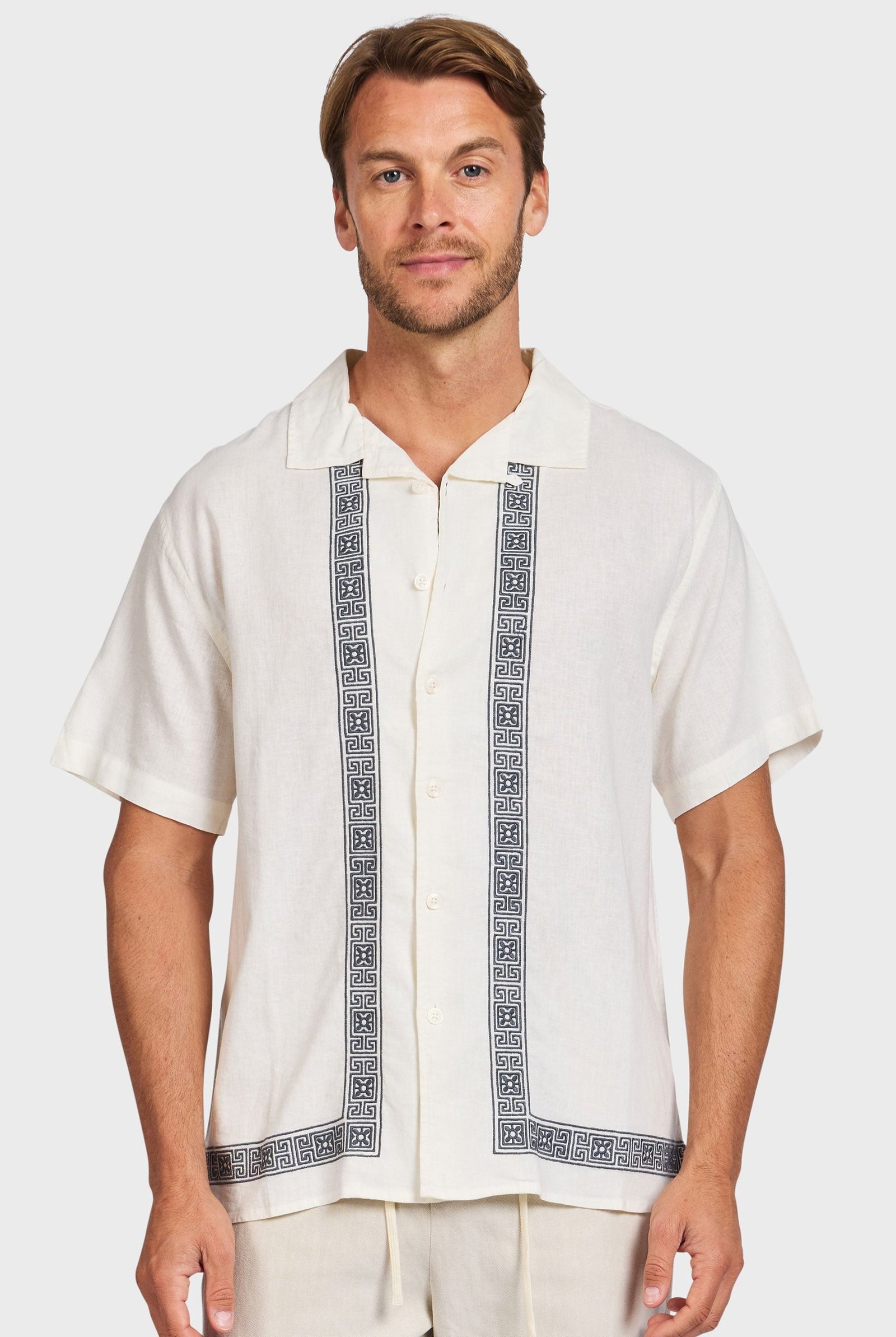 VANSHIRT-WHITEDUTCHBLUE-B.jpg Van Short Sleeve Shirt - Image 1